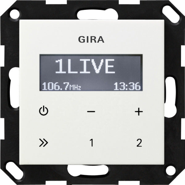 Gira Unterputz Radio RDS System 55 reinweiß glänzend > 228403