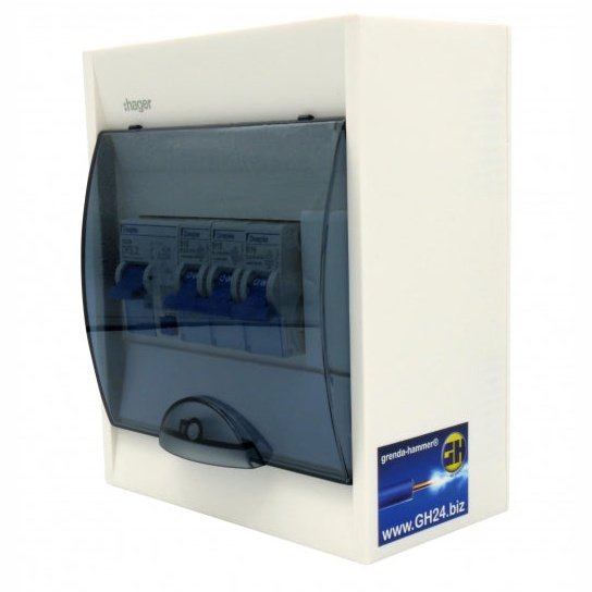 Sicherungskasten mit FI Schalter 30mA + 3x Sicherungsautomat 16A