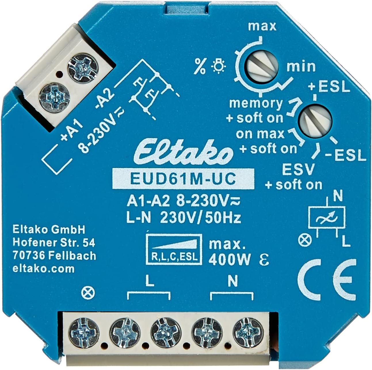 Eltako EUD61M-UC Einbau Universal-Dimmschalter 0-400W - grenda-hammer® - Der Handwerkershop 