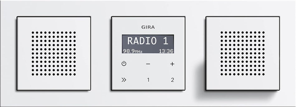 Gira Unterputzradio Stereo E2 mit Lautsprecher und Rahmen