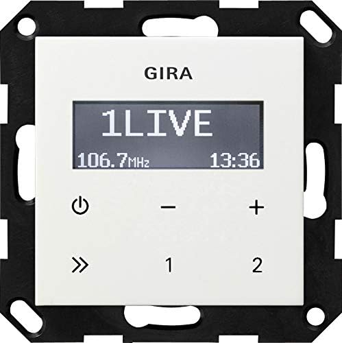 Gira Internetradio IP Set mit Lautsprecher und 2-fach Rahmen reinweiß glänzend Badradio - grenda-hammer® - Der Handwerkershop 