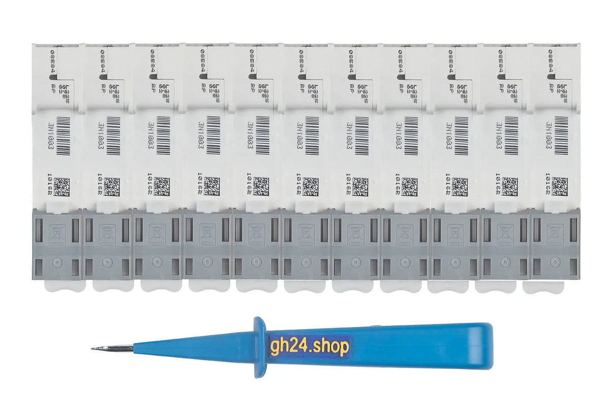 12 Stück Hager MBN116 Leitungsschutzschalter B16A 1-polig 6kA + gh24 Phasenprüfer Hager