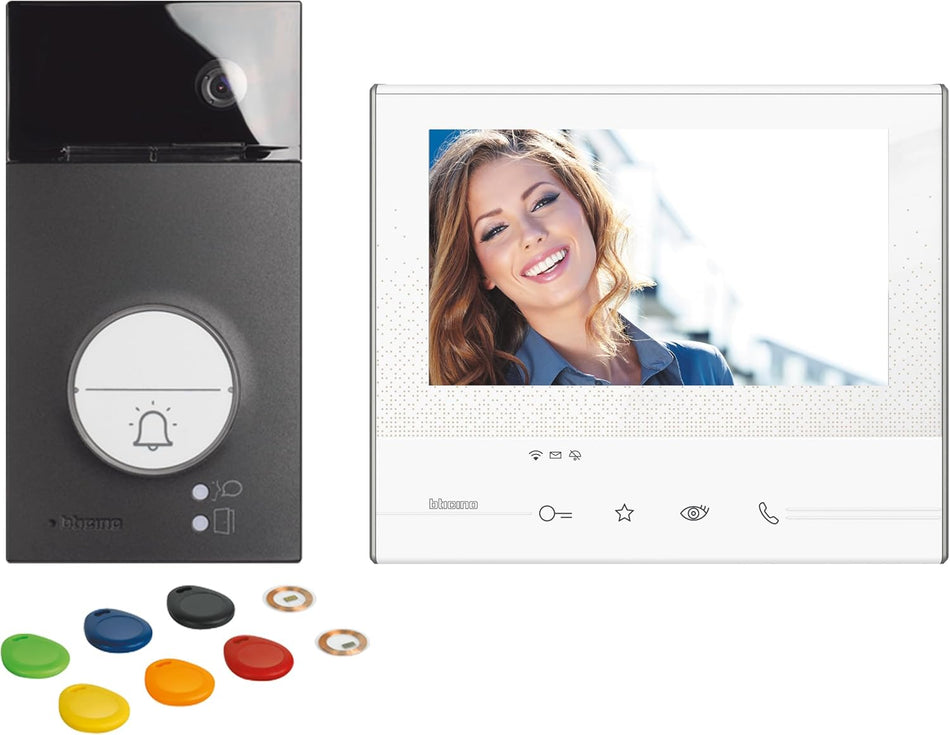 Bticino 363910 Zweidraht WLAN Video Sprechanlage Set mit Smartphone Anbindung