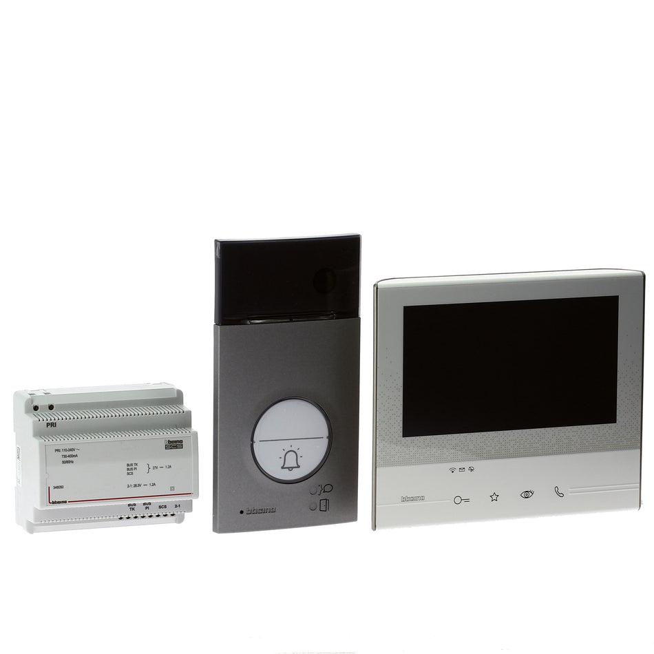 Bticino 363911 Zweidraht WLAN Video Sprechanlage Set mit Smartphone Anbindung