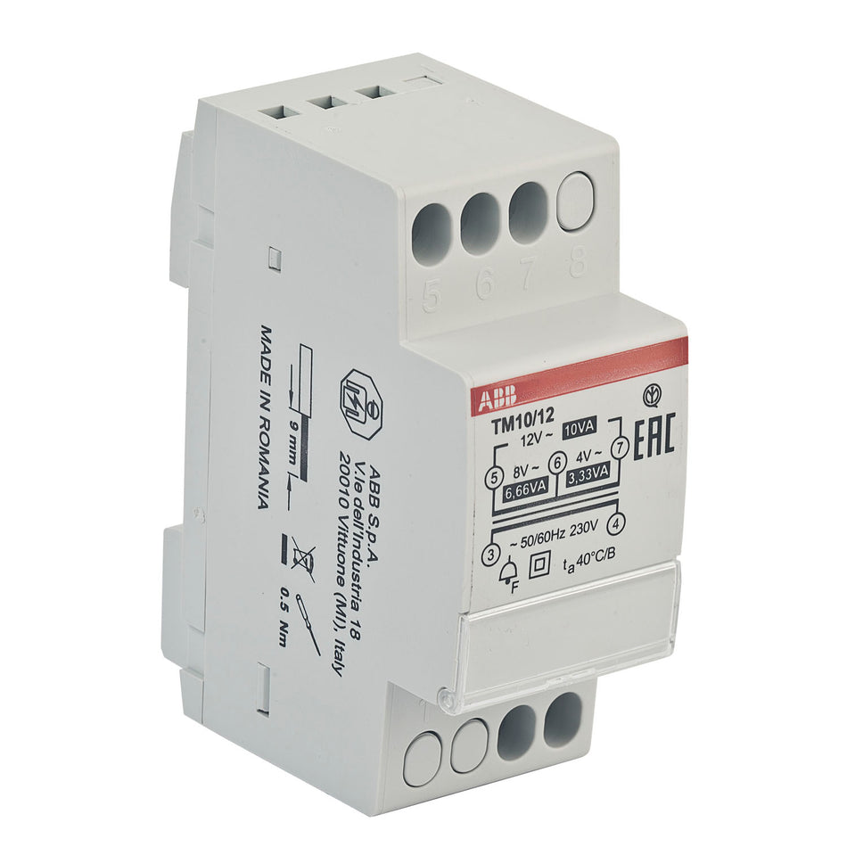 ABB Klingeltrafo 230V | 4/8/12V | 2,5/1,3/0,8A REG > TM10/12