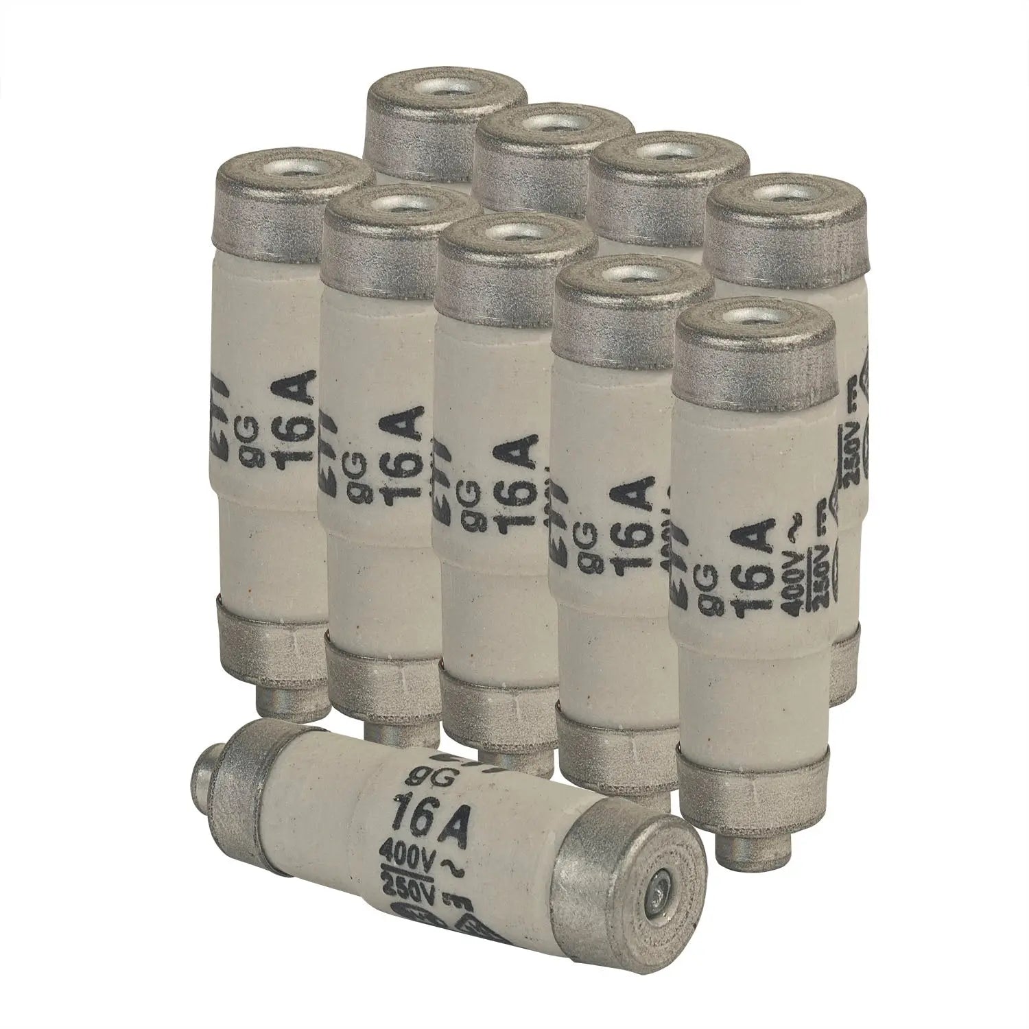 10er Pack Sicherungen Neozed D01 E14 16A grau grenda-hammer®