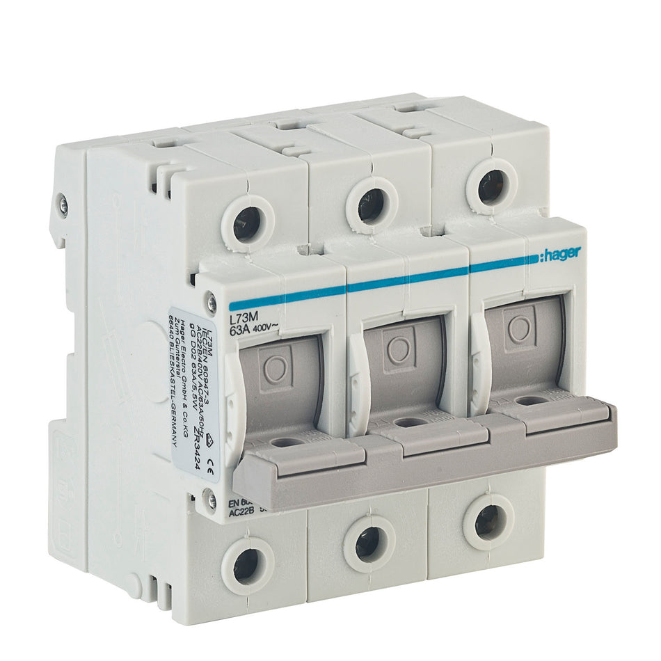 Neozed Lasttrenner Hager L73M 400V 3-polig | D02 20-63A