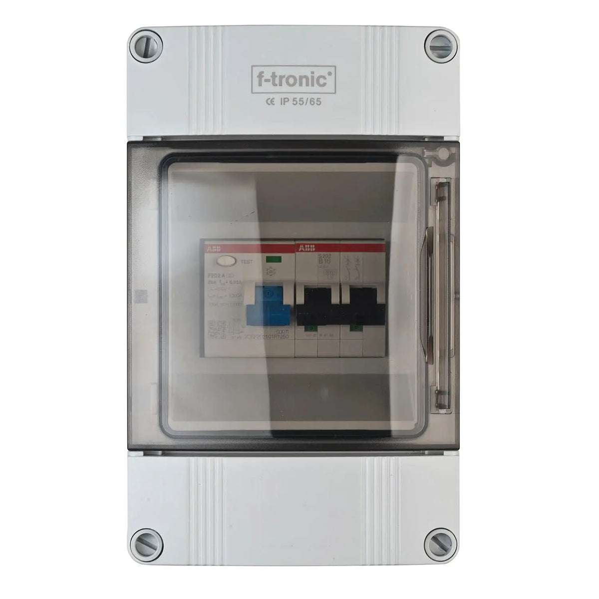 Sicherungskasten für Garten, Camping, Wohnmobil und Boote mit FI-Schutzschalter 25A 30mA und LS B16A 2-polig grenda-hammer®