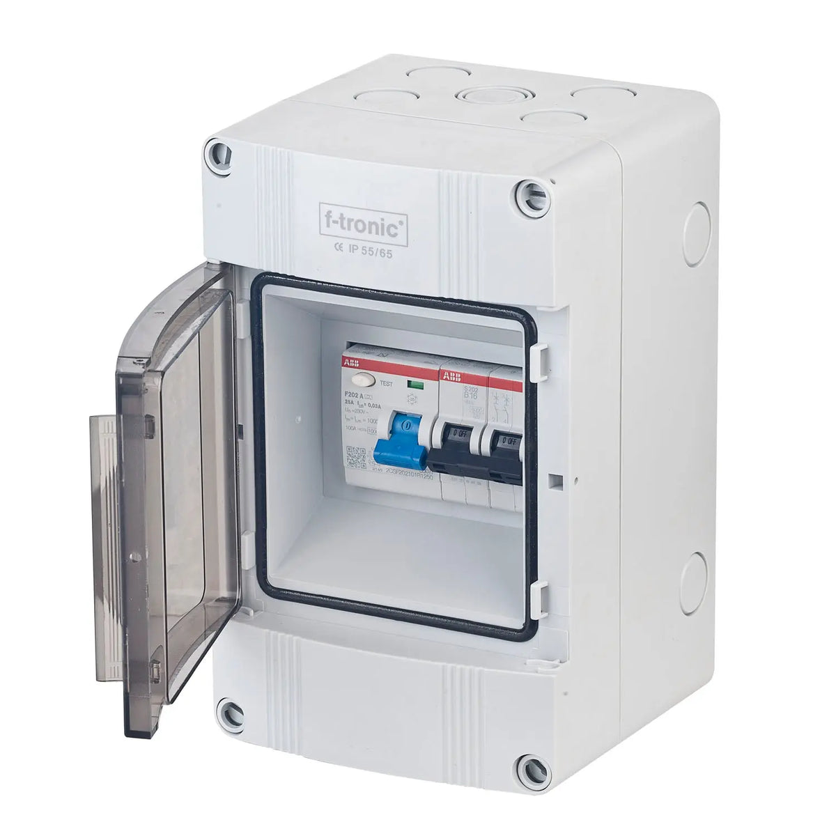 Sicherungskasten für Garten, Camping, Wohnmobil und Boote mit FI-Schutzschalter 25A 30mA und LS B16A 2-polig grenda-hammer®