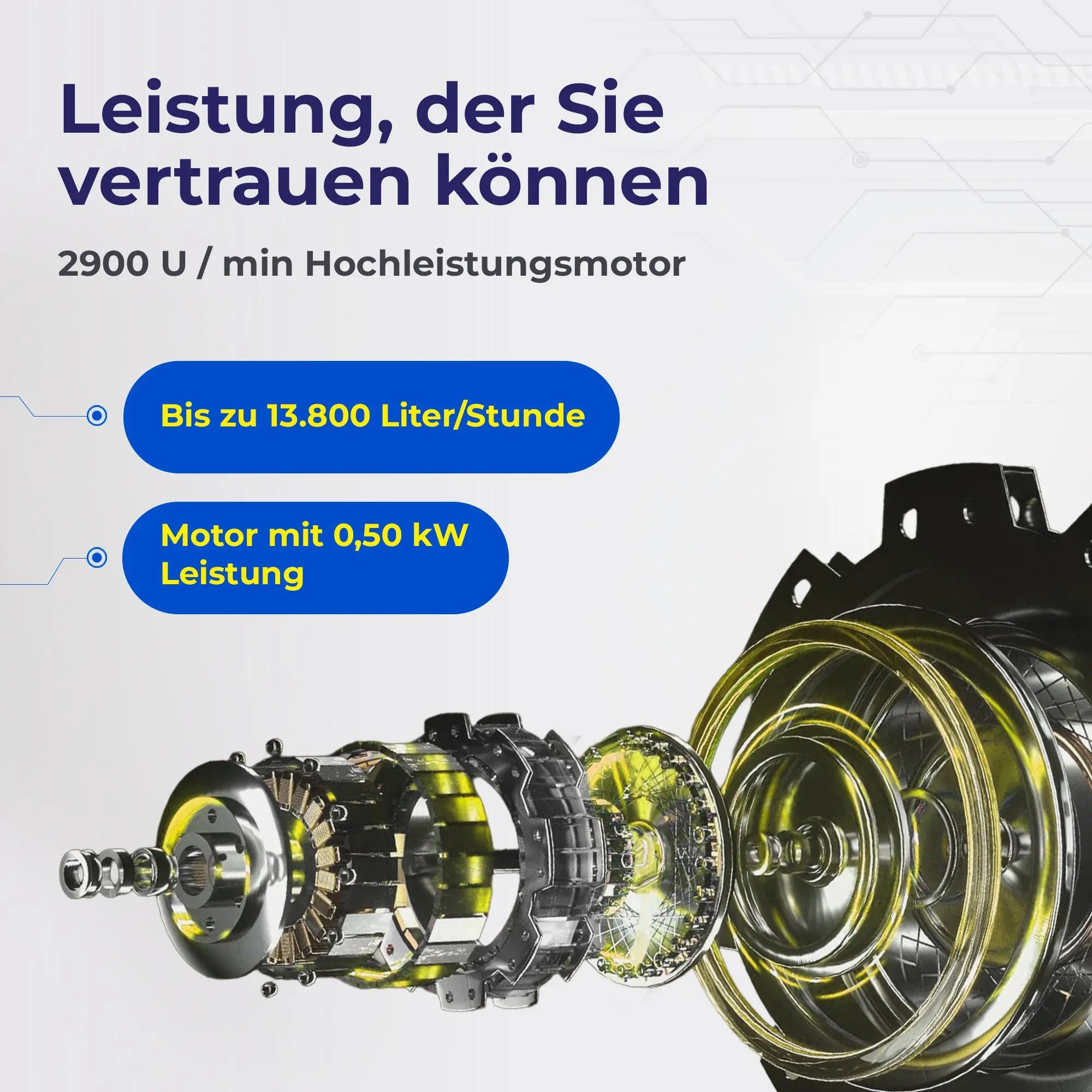Schmutzwasserpumpe ABS Robusta 300 bis 13.800 Liter/Stunde max. 8,6m Förderhöhe Flachabsaugung bis 3mm und 10m Kabel grenda-hammer®
