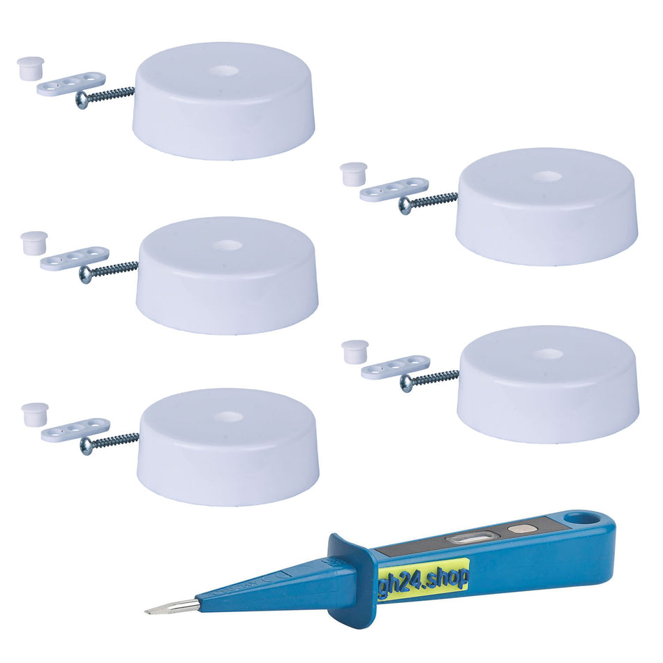 Deckendose 5 Stück Lampen Verteiler- und Abschlussdose 70mm x 30mm Deckenbaldachin