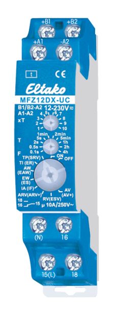 Multifunktionsrelais Eltako MFZ12DX-UC Zeitrelais REG 8-230VUC analogMF Eltako