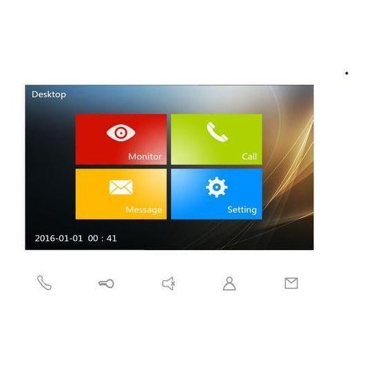 2-Draht Video TFT Touchscreen Monitor 17,8cm 7" weiß > Villa M