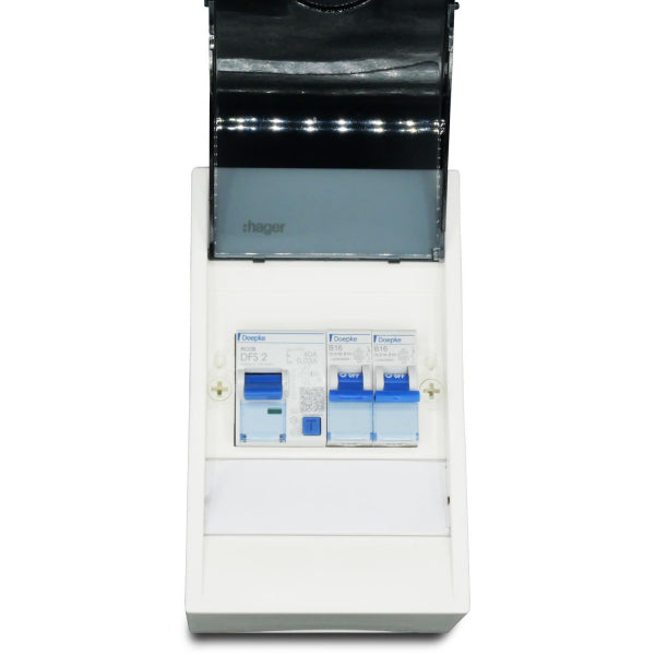 Sicherungskasten VOLTA Doepke mit FI-Schutzschalter 30mA + 2x B16A